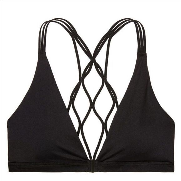 Victoria’s Secret Strappy back padded with removable padding sport bra black L - Picture 4 of 6